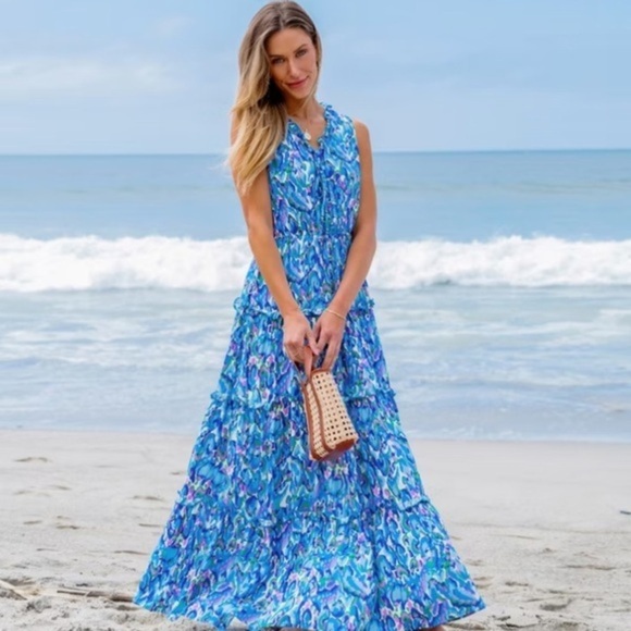 Cupshe Blue and Purple Maxi Dress - Picture 1 of 5